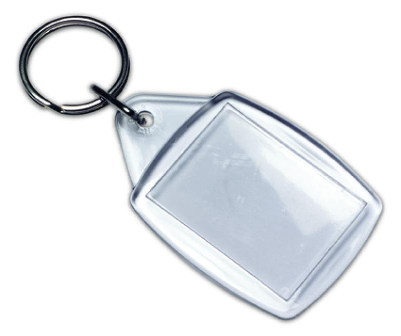 Translucent keyring, plain stock & unassembled only 