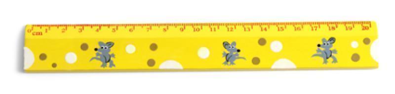 Kids ruler with animal prints. 20cm