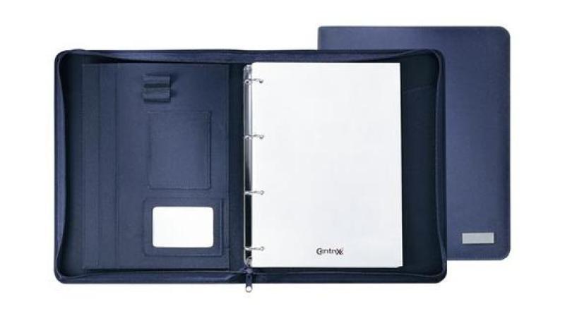 MICRO FIBRE A4 ZIPPER PORTFOLIO – Includes memo pad