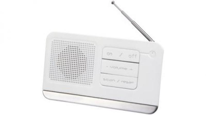 MARKSMAN POLAR DESK TUNING RADIO – FM scan radio with back stand, power indicator and electronic v