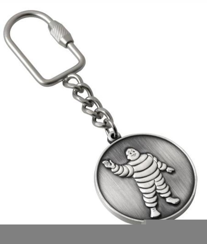 Antique Silver Medal Keyring