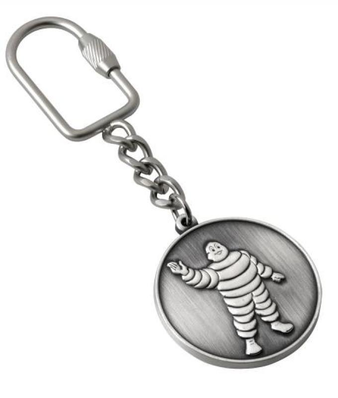 Antique Silver Medal Keyring