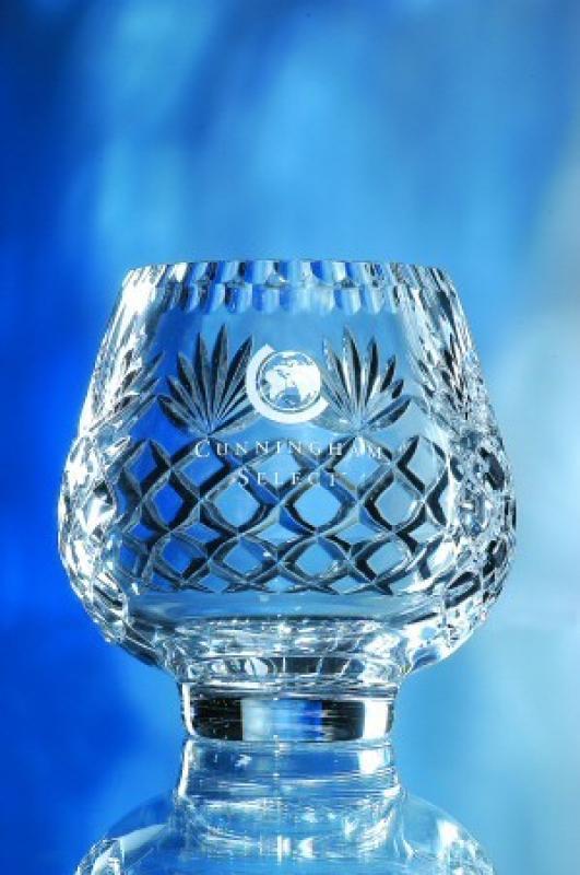 24% Lead Crystal  Panelled Tulip Bowl